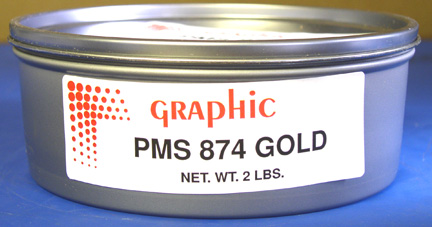 (image for) 874GLD Metallic Gold PMS 874 3.3 lb. can @ $23.02 per lb.